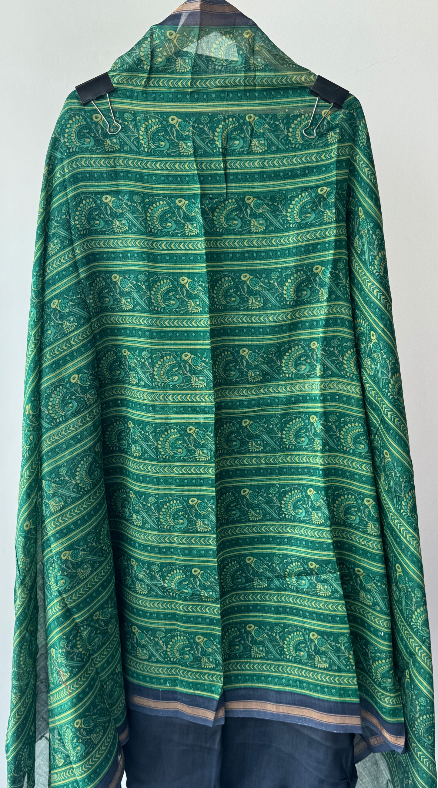Blue Maheshwari Unstitched Suit