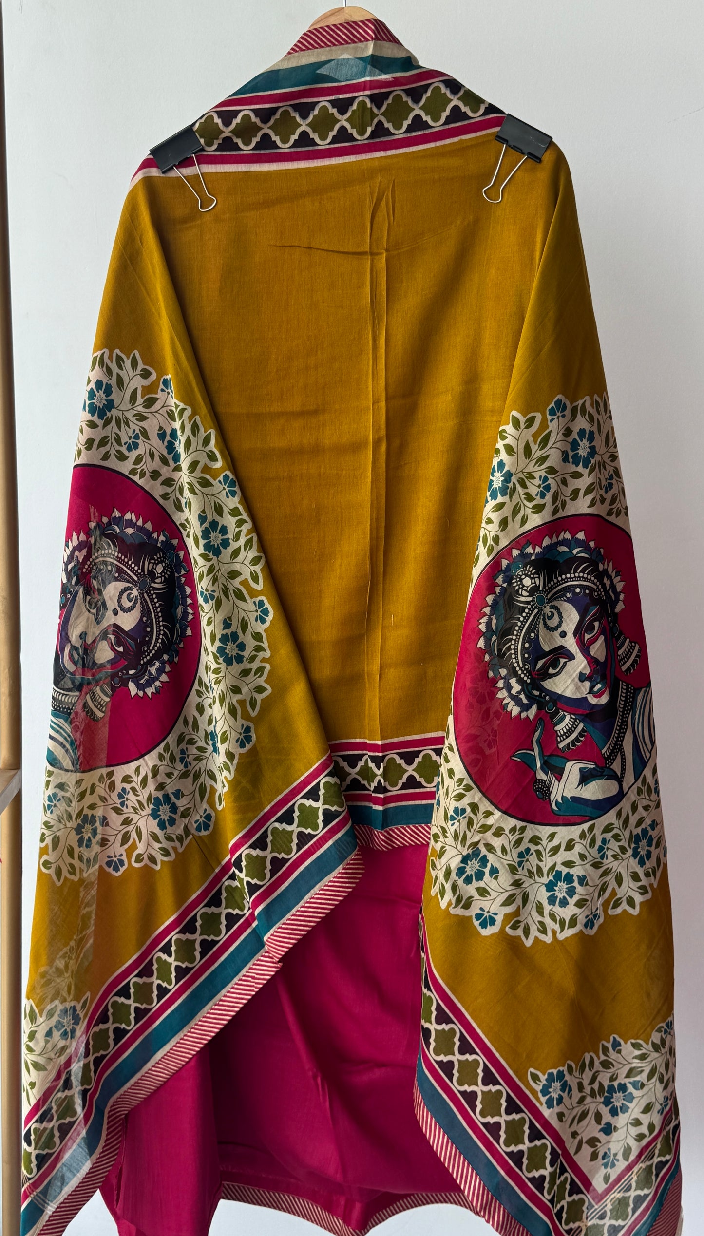 Pink Dabka Work Maheshwari Silk Semi Stitched Suit