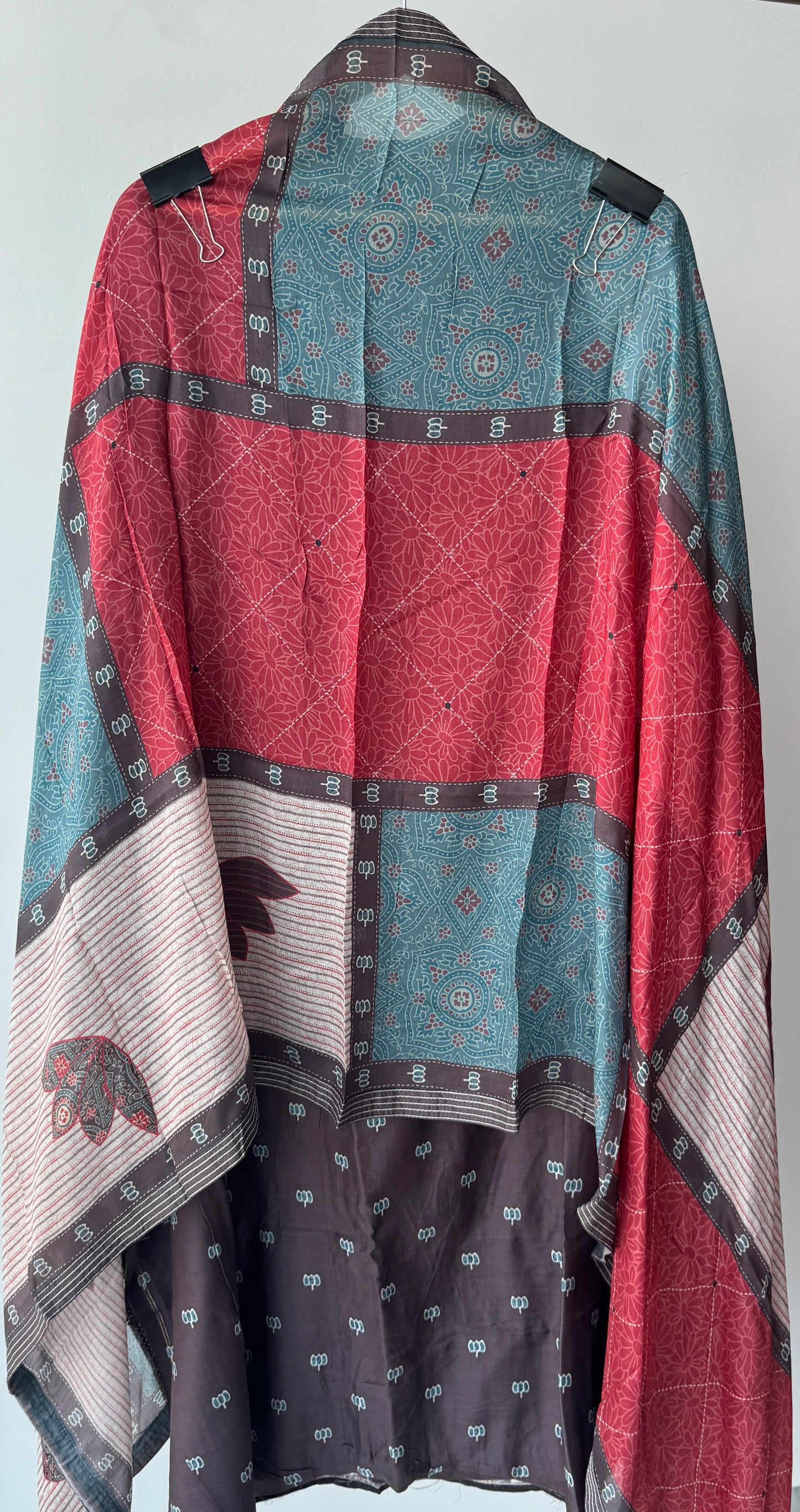 Dark Brown Muslin Digitally Printed Semi Stitched Suit