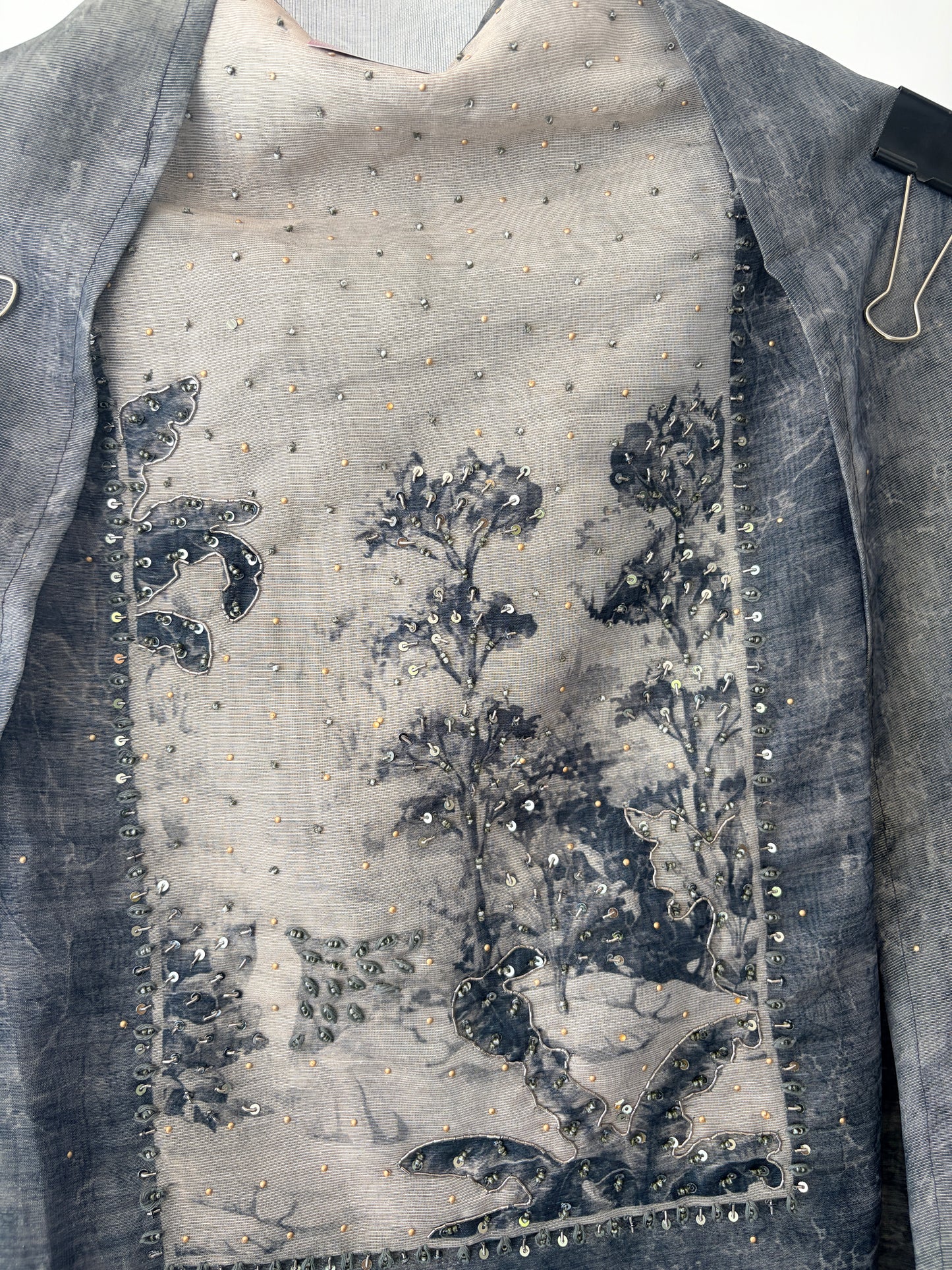 Grey Shimmer Unstitched Suit