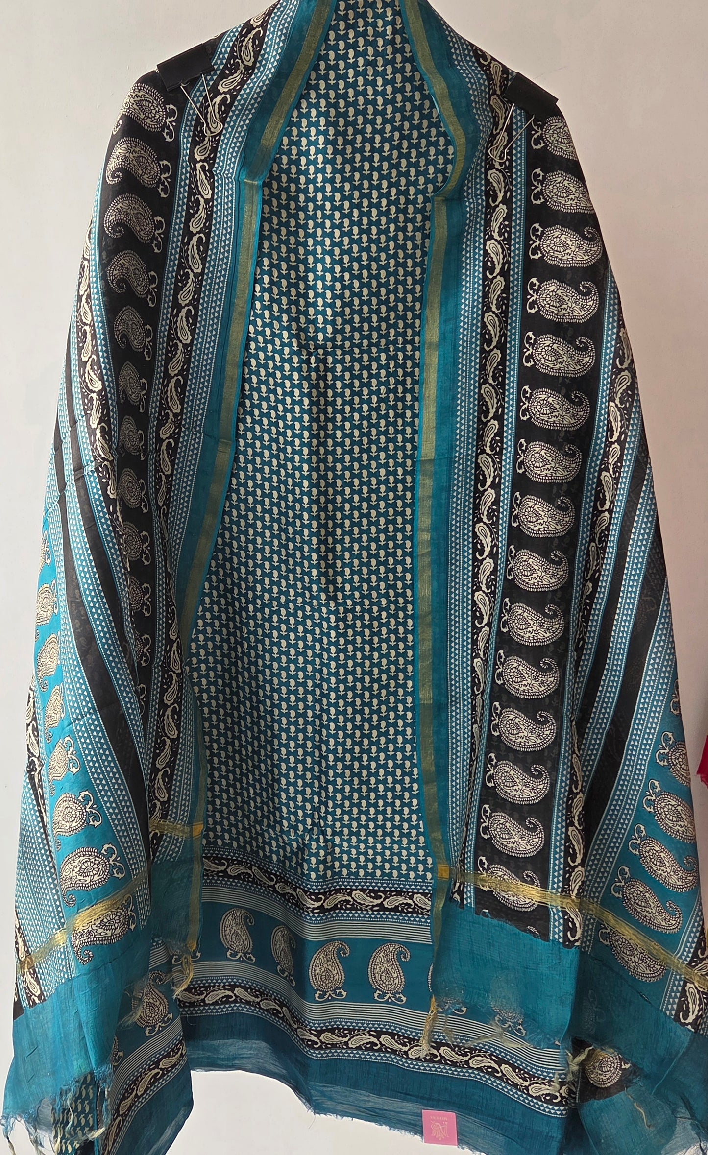 Firozi Maheshwari Silk Unstitched Suit