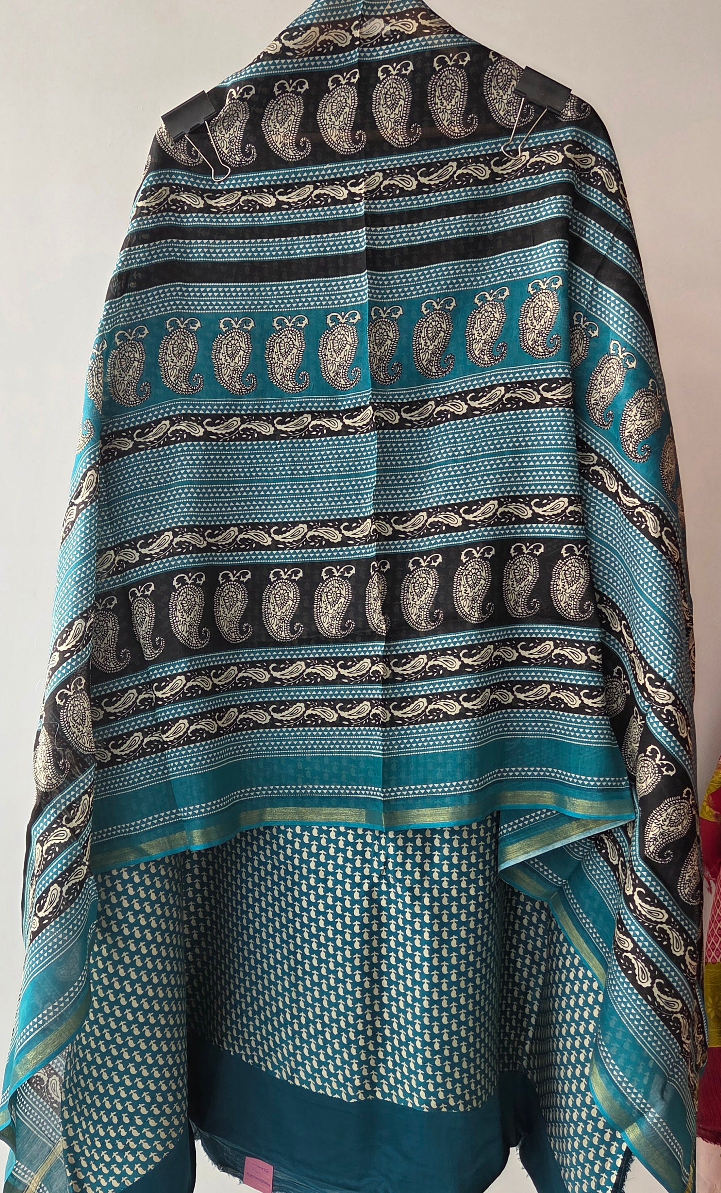 Firozi Maheshwari Silk Unstitched Suit