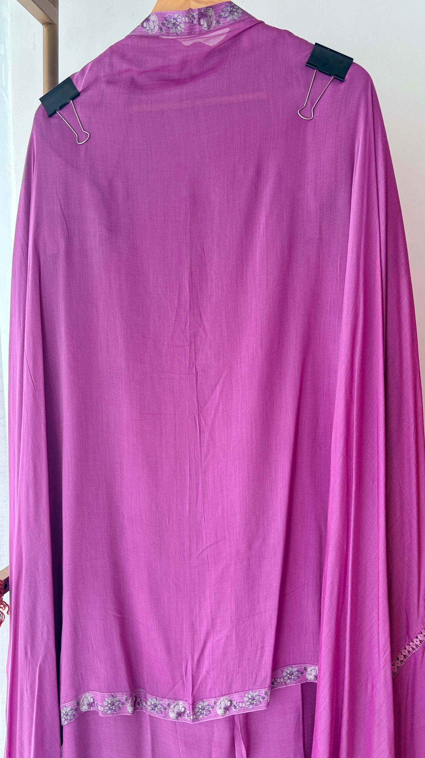 Pink Muslin Patch Work Unstitched Suit