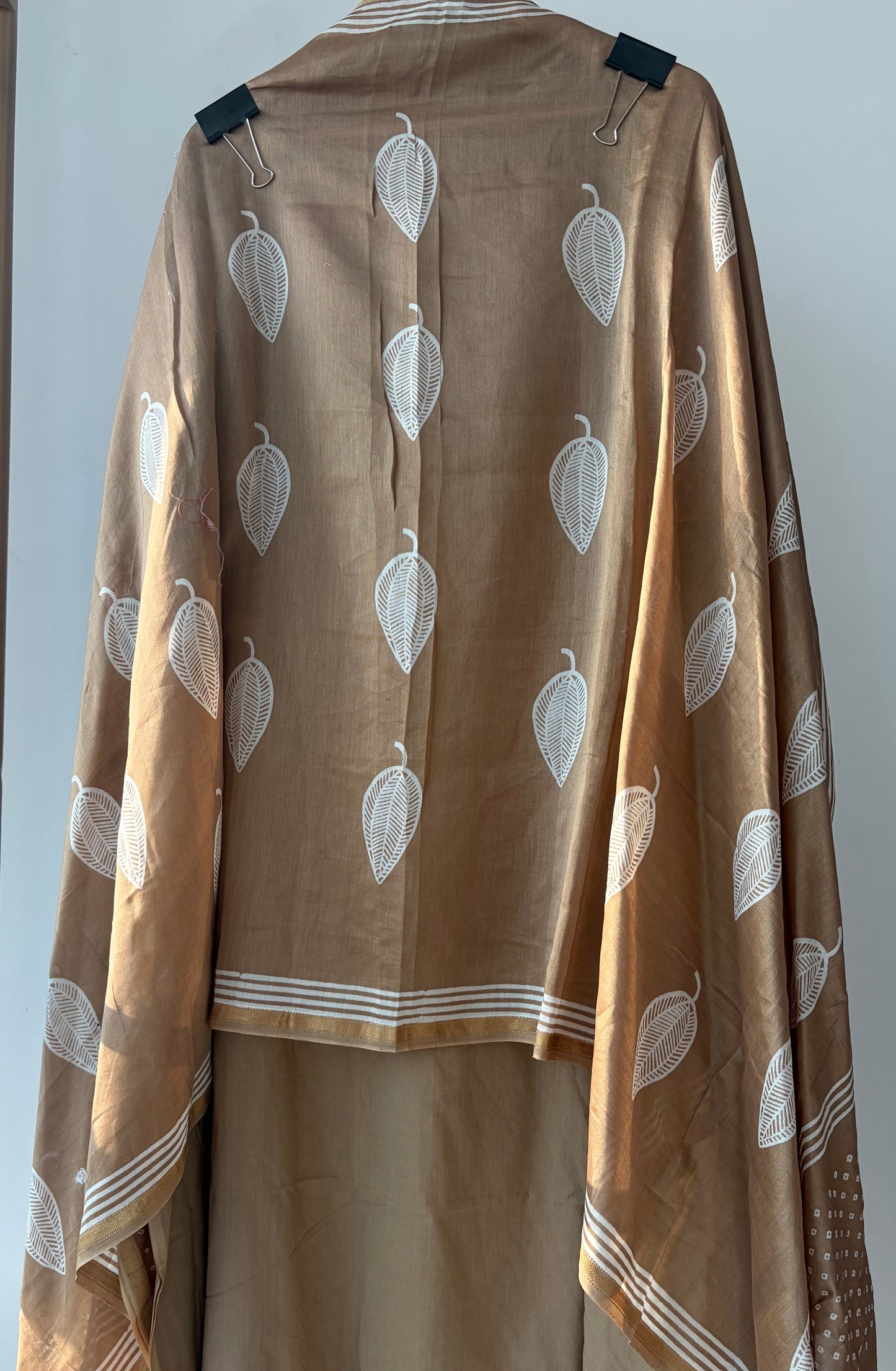 Brown Bandhan Maheshwari Silk Unstitched Suit