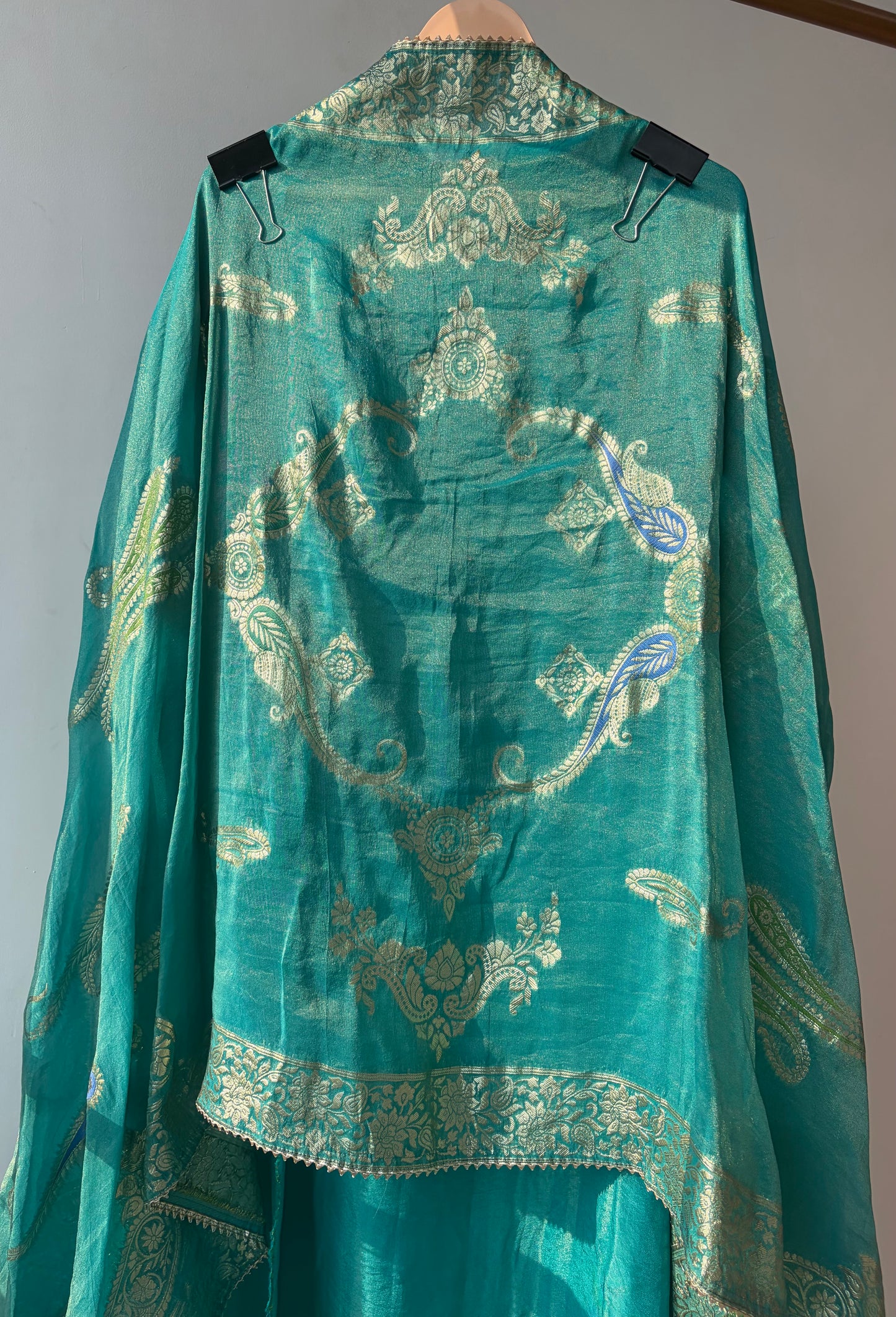 Pearl Banarasi Shimmer Semi Stitched Suit