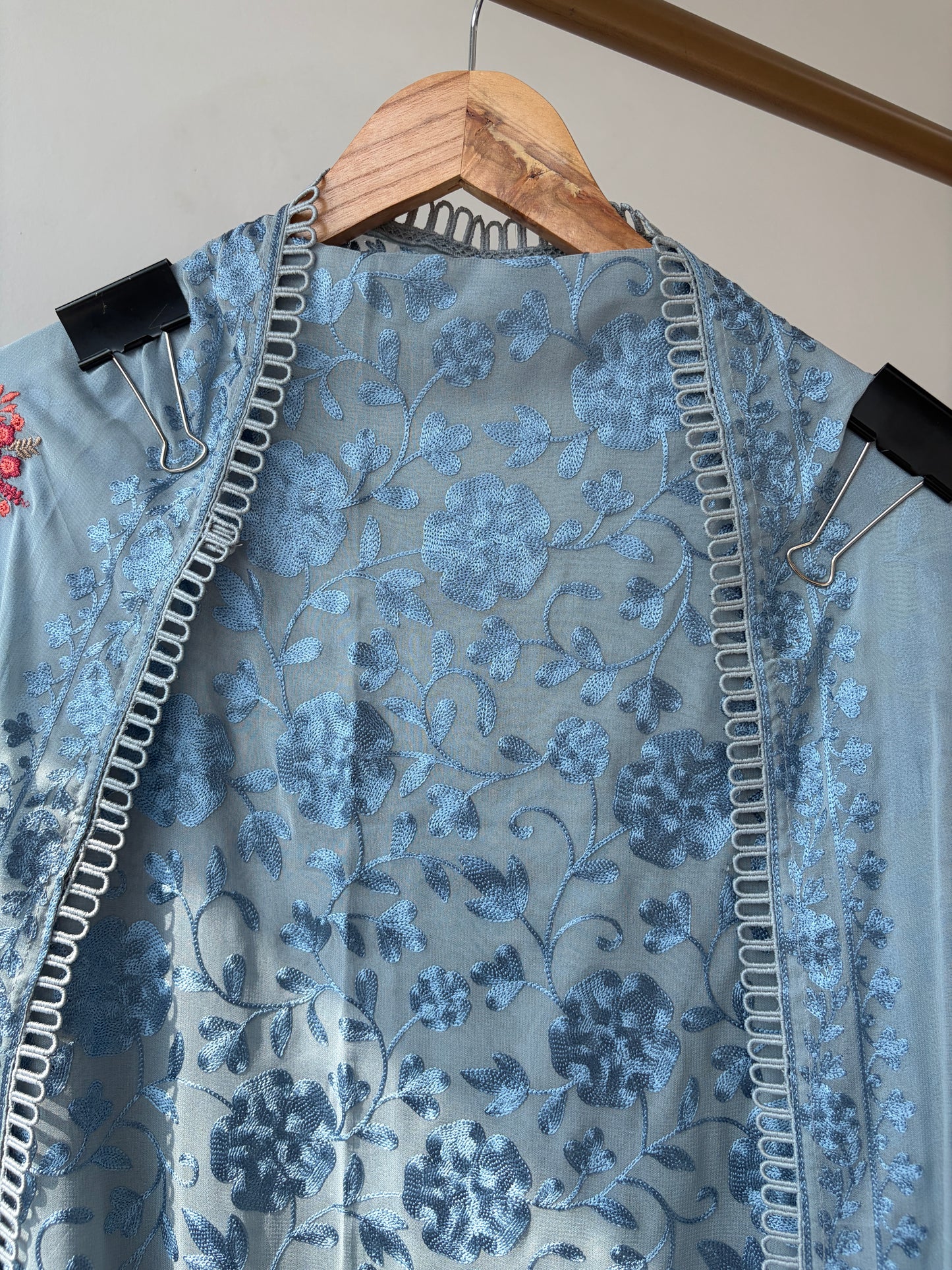 Blue Georgette Semi Stitched Suit