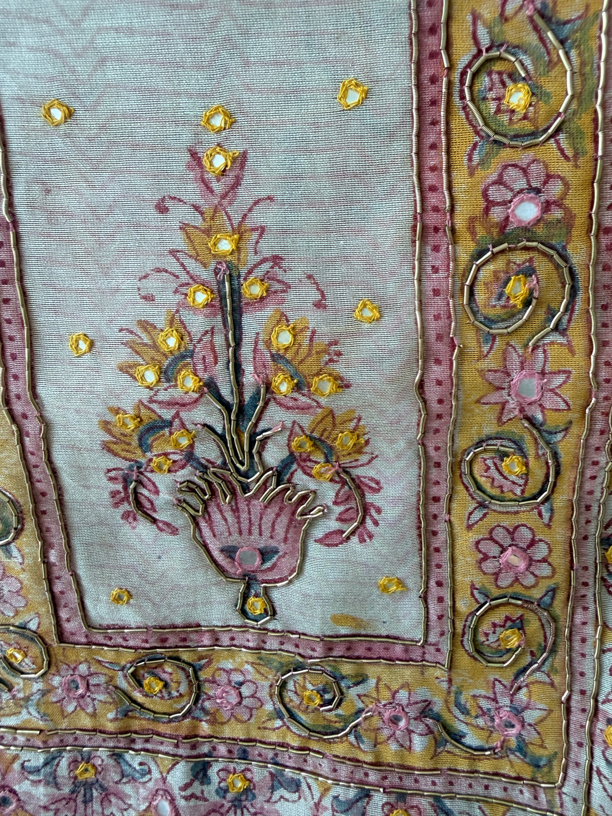Pink Maheshwari Unstitched Suit