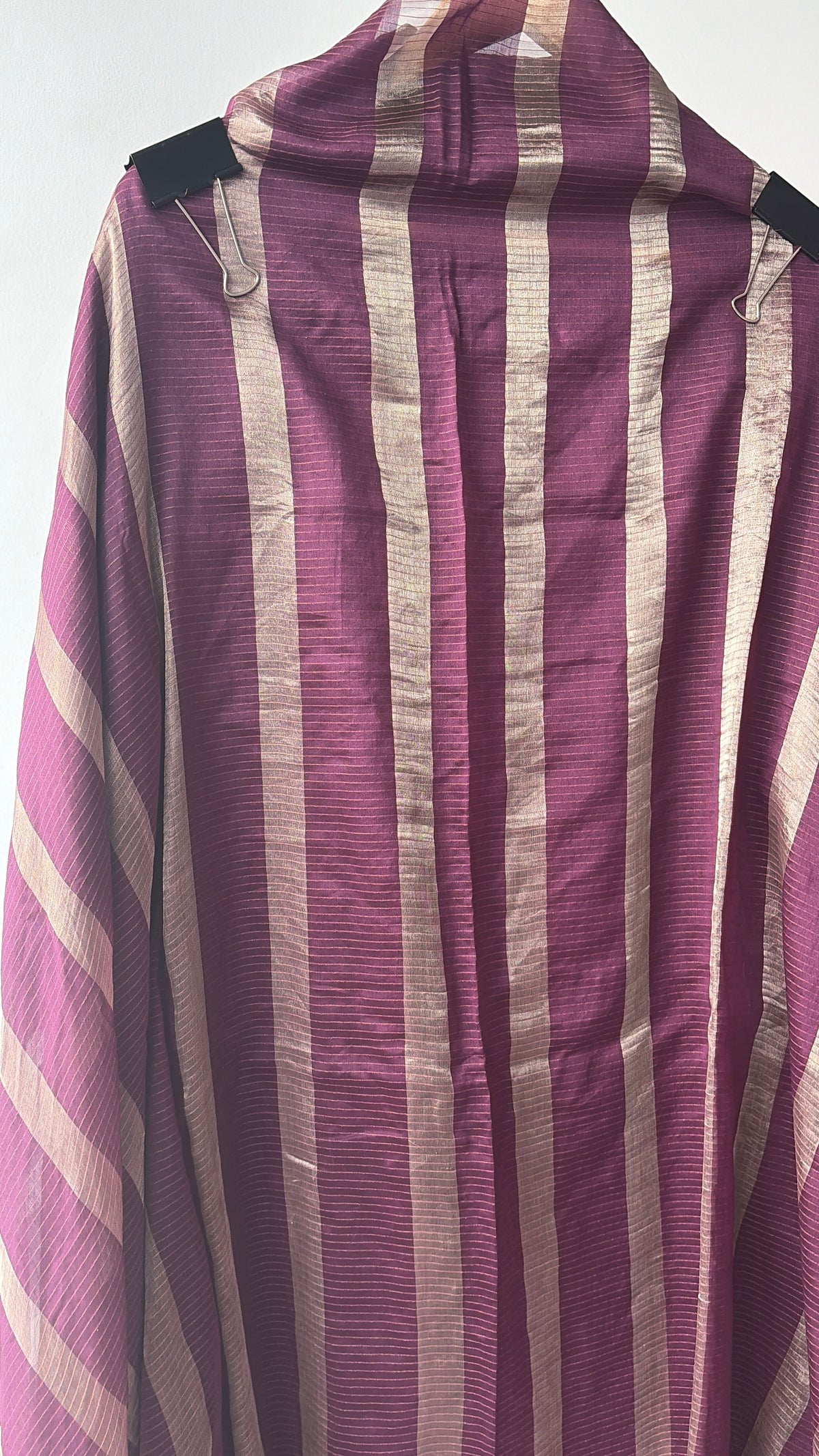 Deep Wine Mul Chanderi Unstitched Suit