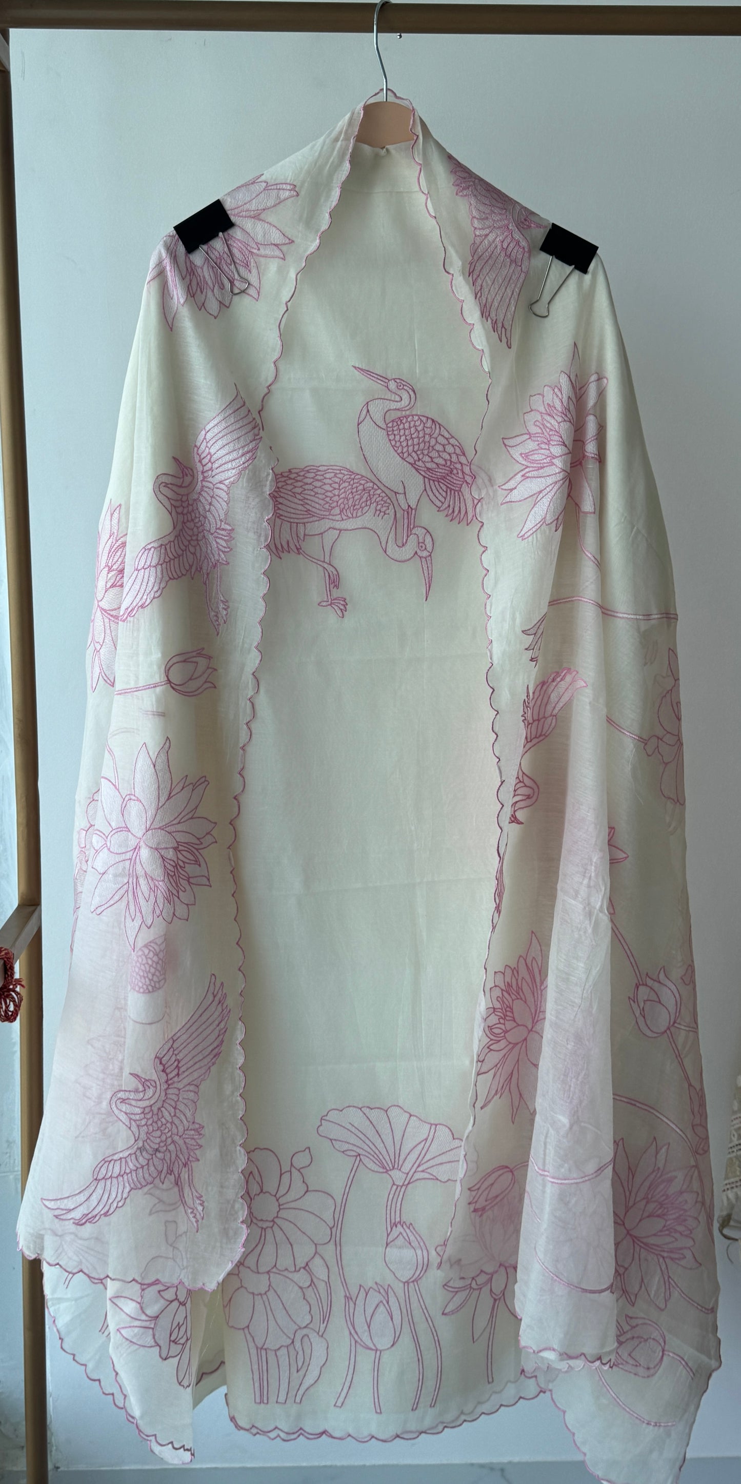 White Flamingo Mulmul Unstitched Suit