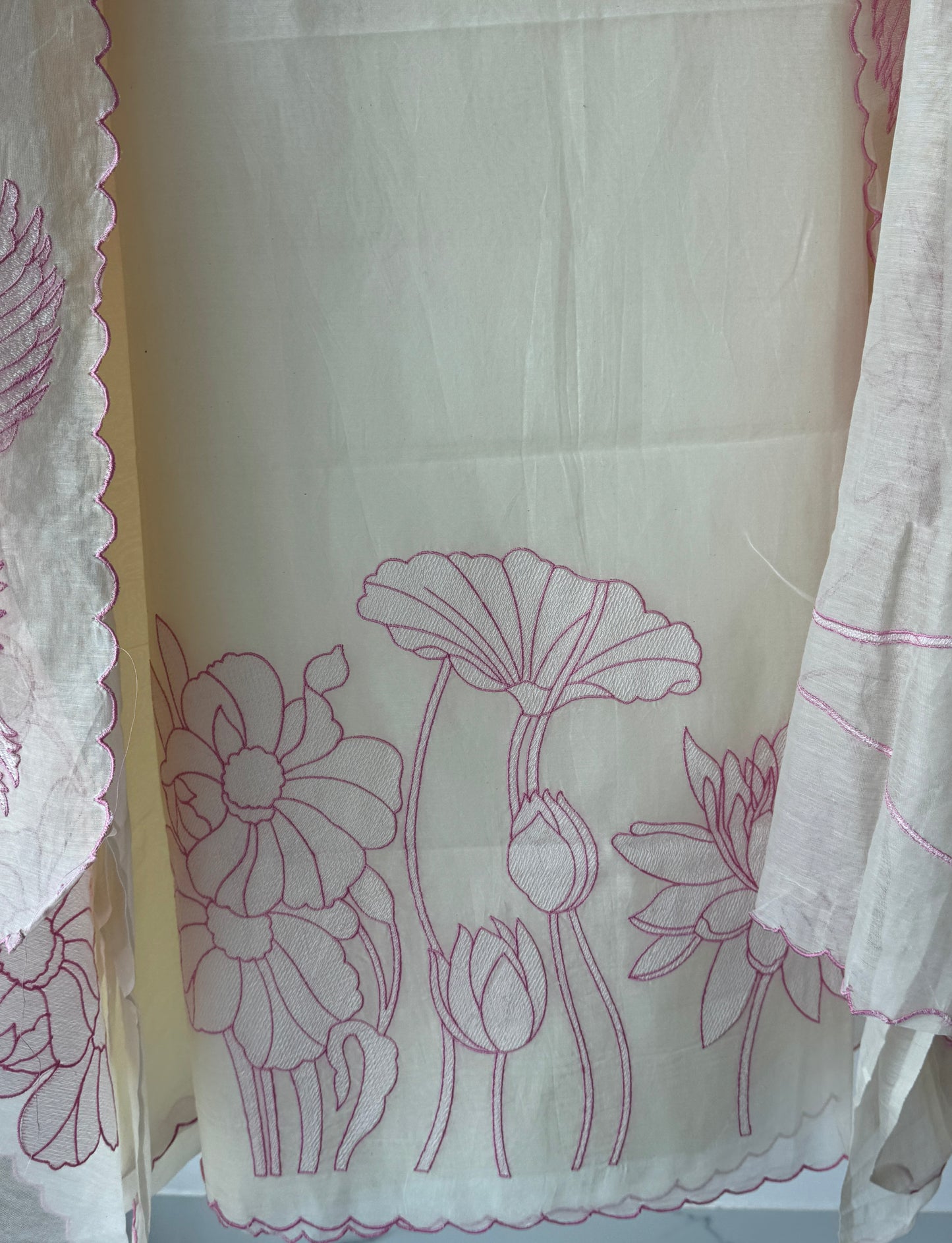White Flamingo Mulmul Unstitched Suit