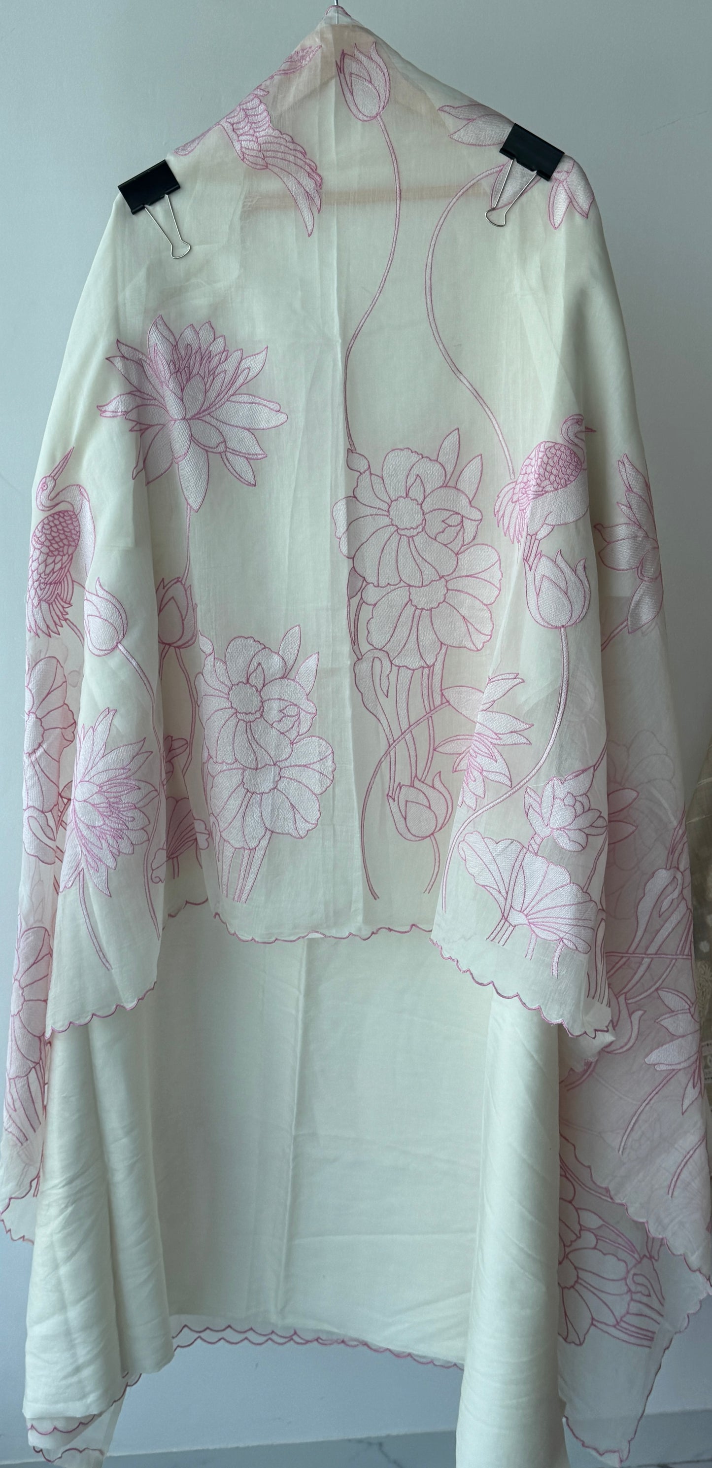 White Flamingo Mulmul Unstitched Suit