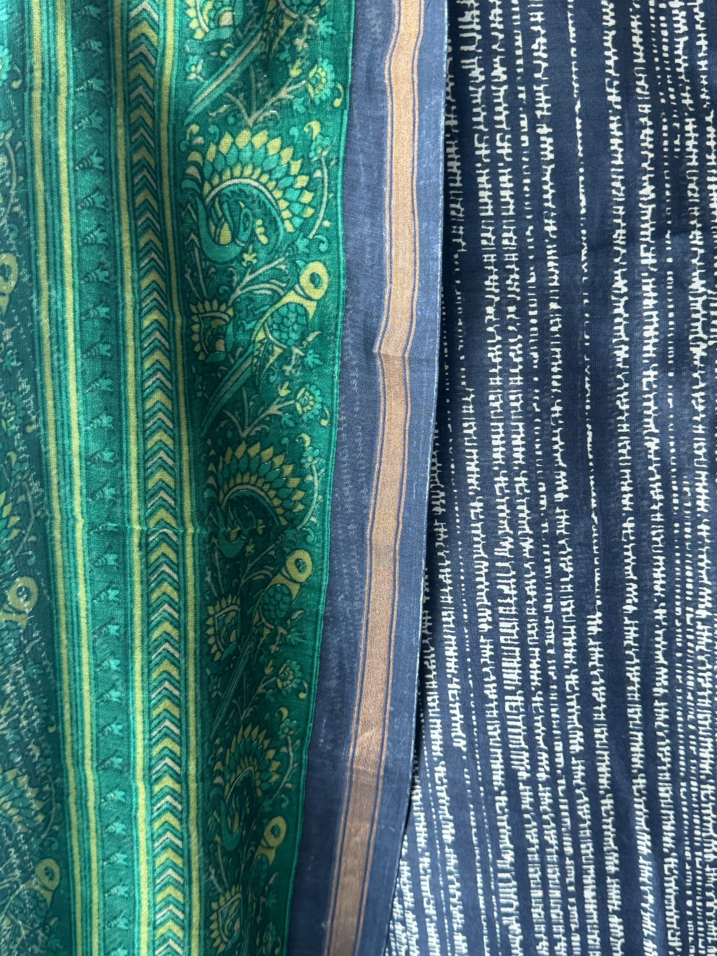 Blue Maheshwari Unstitched Suit