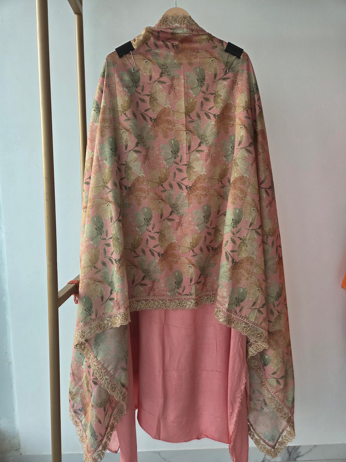 Pink Banarasi Butti Semi Stitched Suit